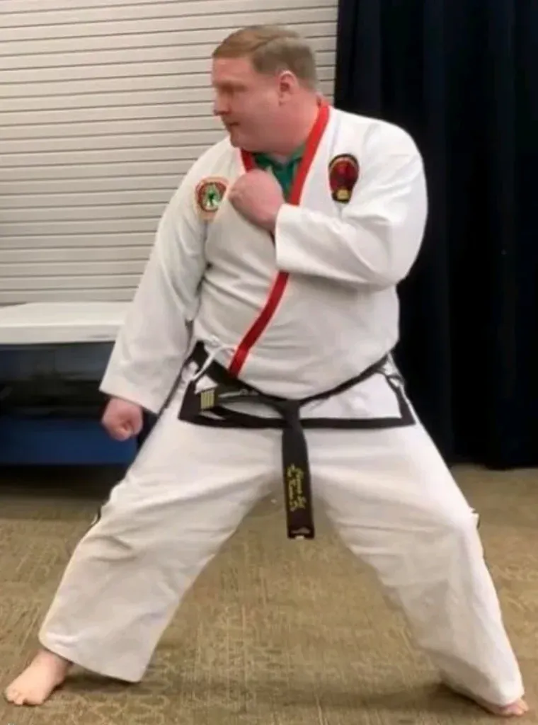 Teen martial arts students